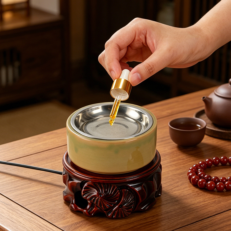 Home Fragrance Oils For Oil Burners - مبخرة سيراميك إلكترونية مع إضاءة LED