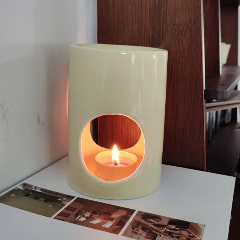 Home Fragrance Oils For Oil Burners - الإبداعية لون نقي اسطوانة شمعة حامل