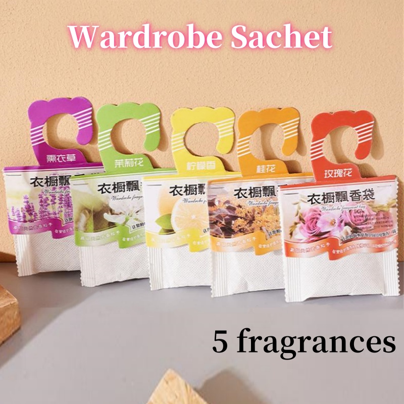 Home Fragrance Jasmine & Yuzu Porcelain Diffuser - 5 قطعة أكياس عطر خزانة رائحة
