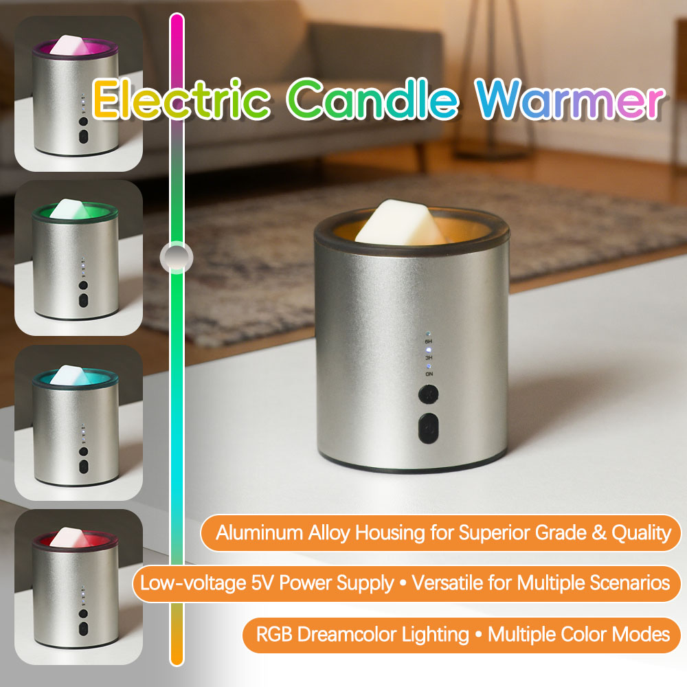 Home Fragrance Candles - سخان شمع معدني للعلاج بالروائح، موقد