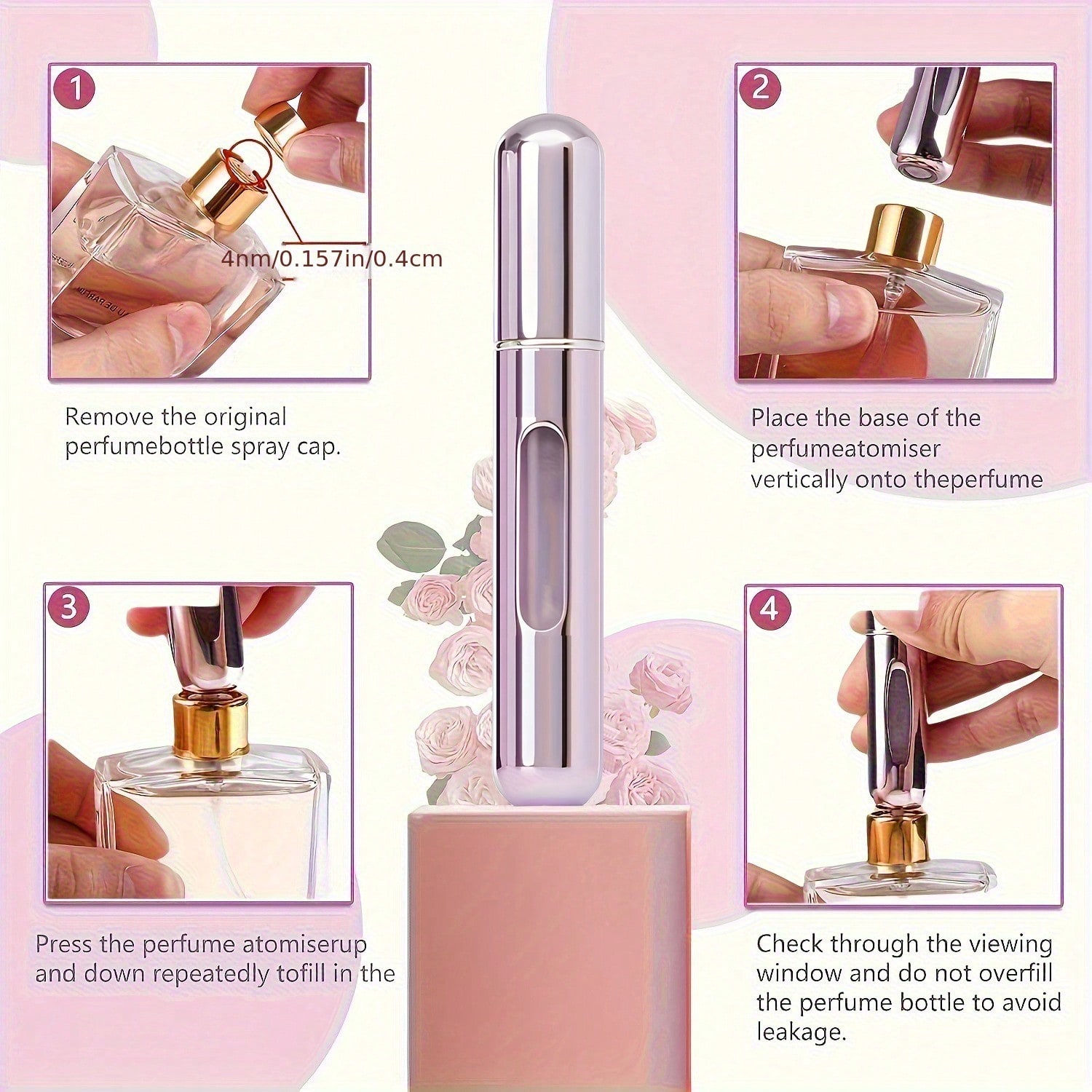 زجاجة عطر محمولة سعة 10 مل قاب - مراجعة Perfume Atomizer Travel وسعره